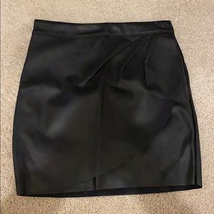 Black vegan leather skirt